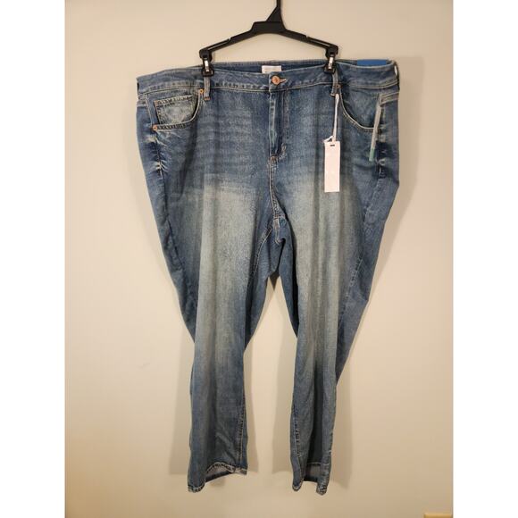 Market & Spruce NWT Aspen Jeans Womens 24W Blue Straight High Rise Stitchfix - Picture 2 of 15